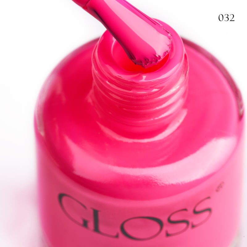 Lacquer Nail Polish GLOSS 032 (bright pink), 11 ml